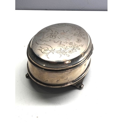 3 - Large antique silver jewellery box Birmingham silver hallmarks measures approx 14.5 cm by 10.5cm hei... 