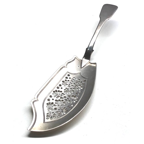 6 - Georgian silver fish server London silver hallmarks measures approx 31cm by 7cm weight 148g