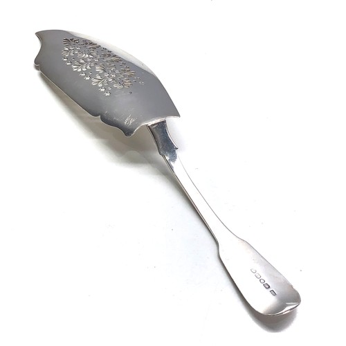 6 - Georgian silver fish server London silver hallmarks measures approx 31cm by 7cm weight 148g