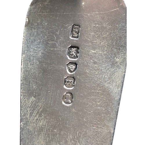 6 - Georgian silver fish server London silver hallmarks measures approx 31cm by 7cm weight 148g