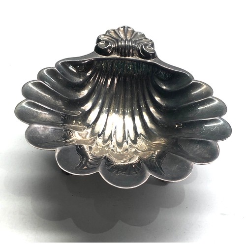 7 - Antique mappin and webb silver oyster shell bowl measures approx 13.5cm by 12cm height 4cm weight 11... 