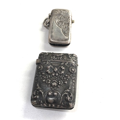 9 - Antique french silver vesta case & 1 other