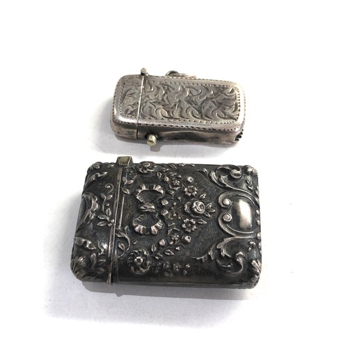 9 - Antique french silver vesta case & 1 other