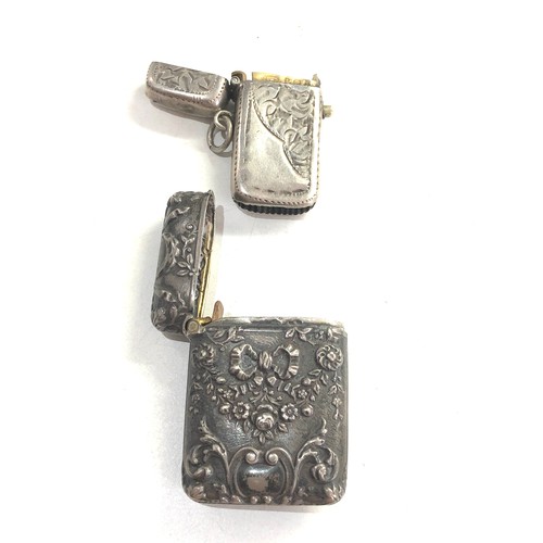 9 - Antique french silver vesta case & 1 other