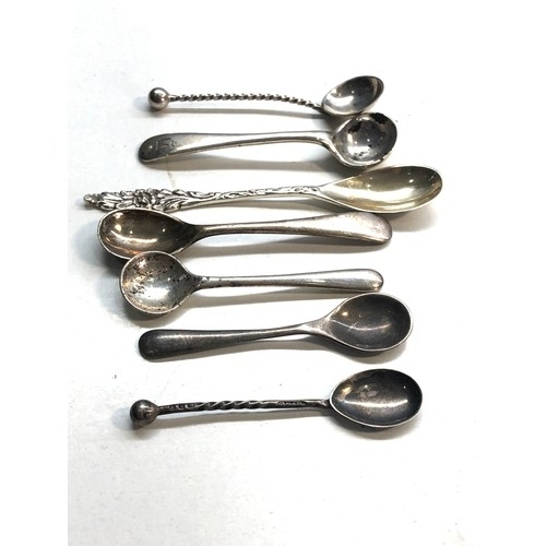 15 - Selection of antique silver salt spoons