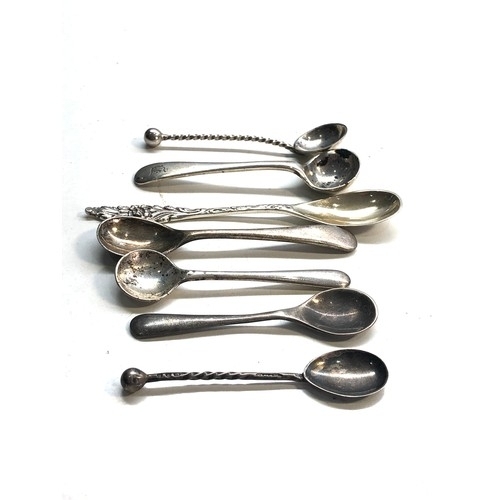 15 - Selection of antique silver salt spoons