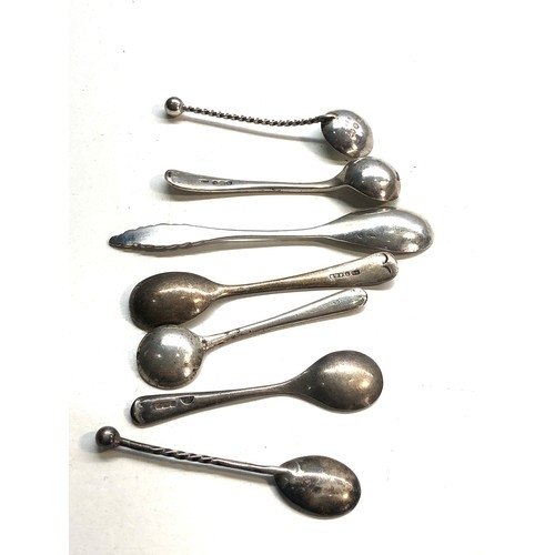 15 - Selection of antique silver salt spoons