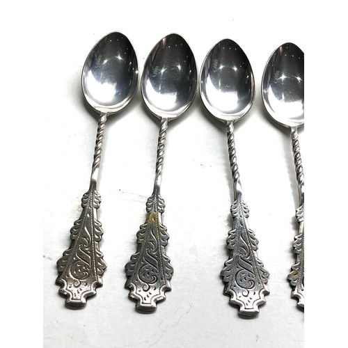 16 - 6 antique dutch silver coffee spoons weight 72g