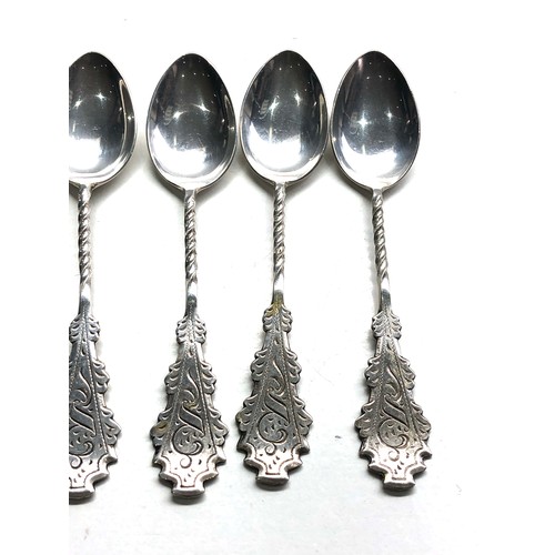 16 - 6 antique dutch silver coffee spoons weight 72g