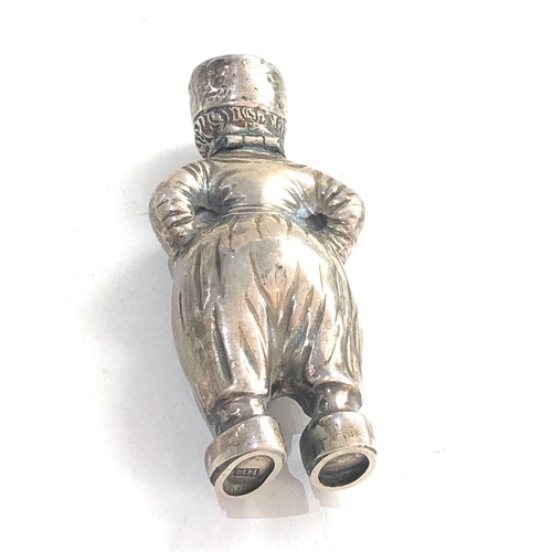 21 - Antique dutch boy silver pepper hinged head hallmarked xrt tested as silver measures height 7.2cm