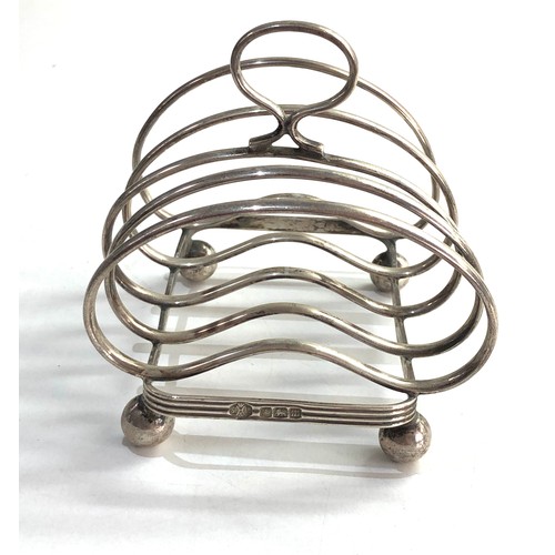 58 - Antique silver toast rack Sheffield silver hallmarks weight 130g