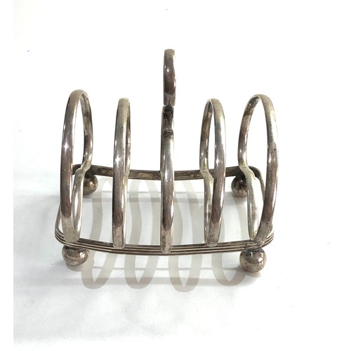 58 - Antique silver toast rack Sheffield silver hallmarks weight 130g