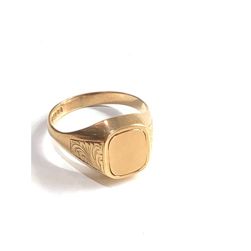 431 - 9ct gold masonic spinner signet ring 5g