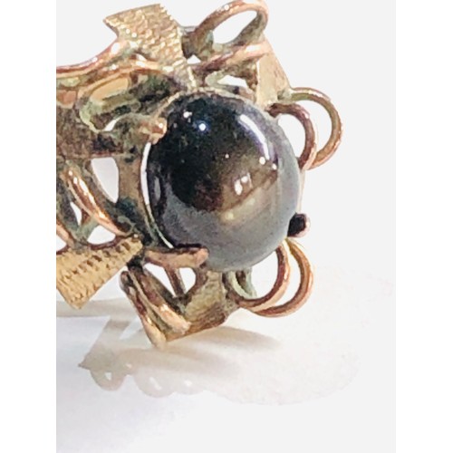 295 - 10ct gold titanium star sapphire dress ring 3.4g