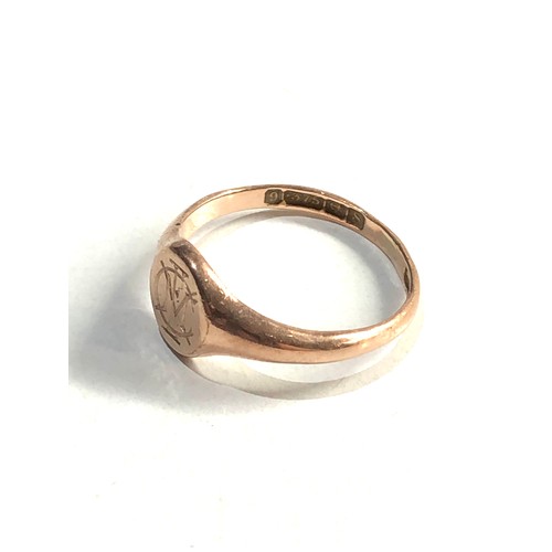 465 - 9ct rose gold signet ring (2.5g)