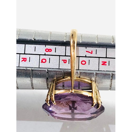 311 - 9ct gold amethyst dress ring (5g)