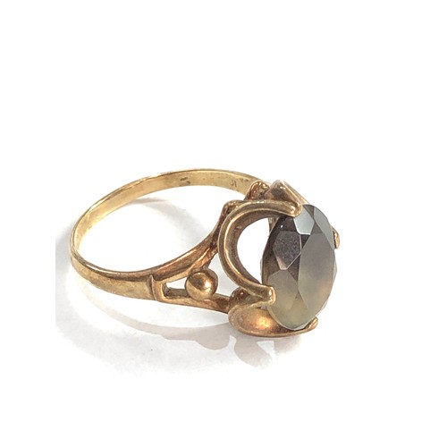 382 - 10ct gold gold smoky quartz ring (4.7g)