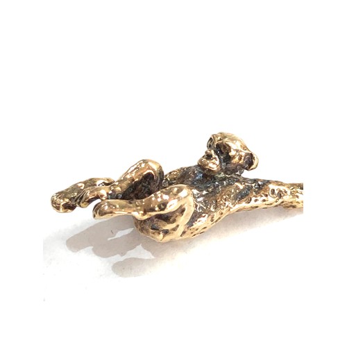 446 - 9ct gold monkey charm (2.9g)