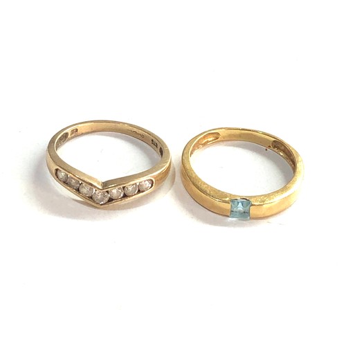 329 - 9ct gold & 18ct gold dress rings (4.1g)