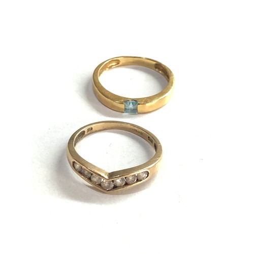 329 - 9ct gold & 18ct gold dress rings (4.1g)