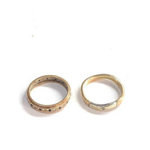 456 - 2 x 9ct gold rings inc. diamond, eternity, (4.7g)