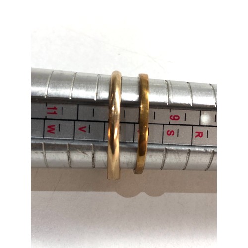 440 - 2 x 9ct gold vintage rings inc. diamond, half eternity (3.9g)