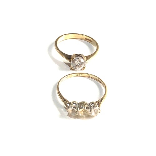 314 - 2 x 9ct gold dress rings  (4.4g)