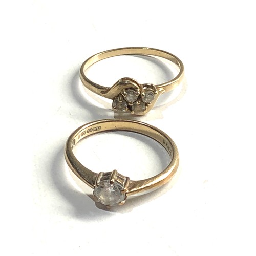 437 - 2 x 9ct gold dress rings  (3.2g)