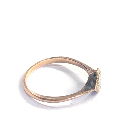 68 - Antique 9ct gold diamond ring 1.8g