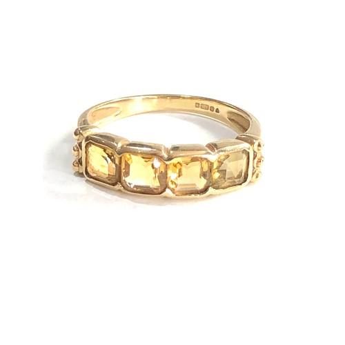 115 - 9ct gold citrine ring 2.7g