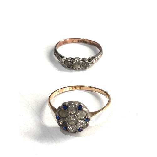 119 - 2 9ct gold & silver rings