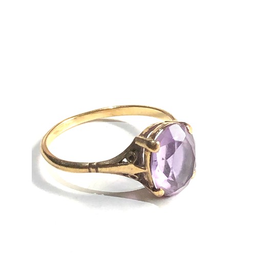 150 - 9ct gold amethyst ring 1.9g