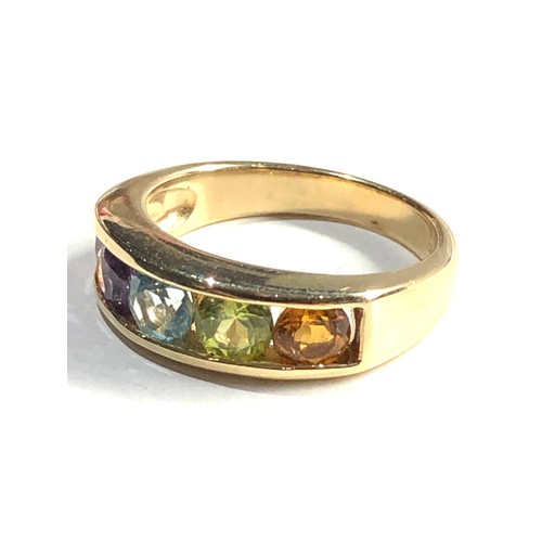 158 - 9ct gold gem set ring 4.7g