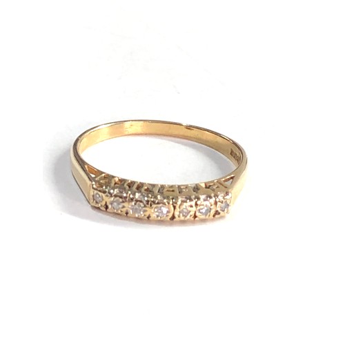 182 - 9ct gold diamond half eternity ring 1.9g