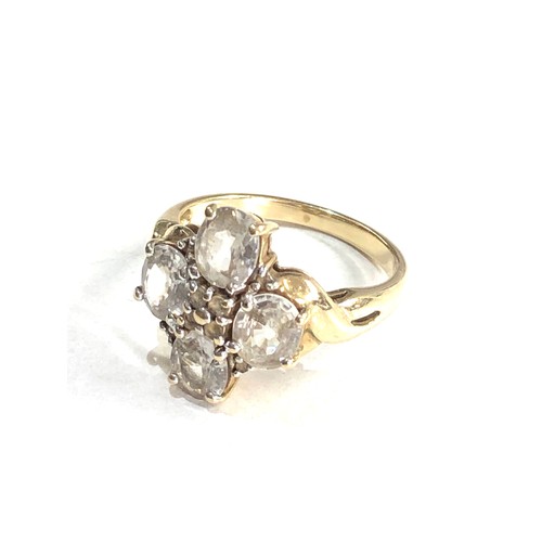 191 - 9ct gold white topaz ring 3.8g