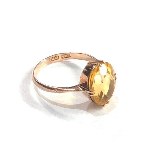 202 - 9ct gold citrine ring 2.6g