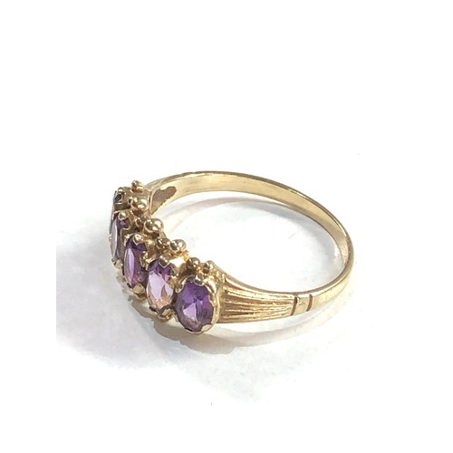 203 - 9ct gold amethyst ring 2g