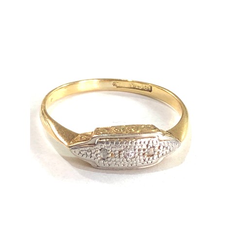 236 - Antique 18ct gold diamond ring weight 2.7g