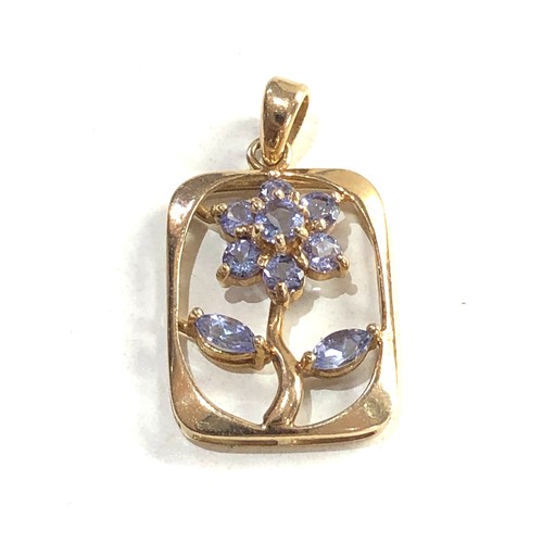 249 - 9ct gold stone set pendant weight 1.6g