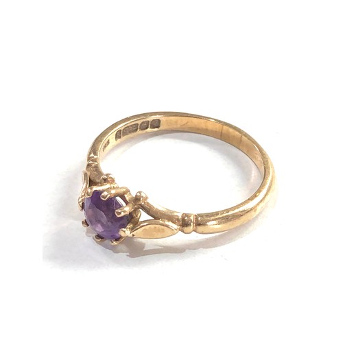 260 - 9ct gold amethyst ring 2.1g