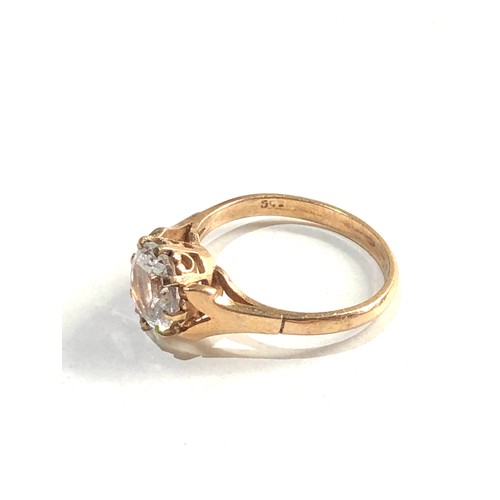 275 - 9ct gold stone set dress ring 2.9g