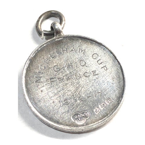 280 - 3 antique silver fobs includes gold and silver 1920 boxing fob ww1 football fob & 1 other