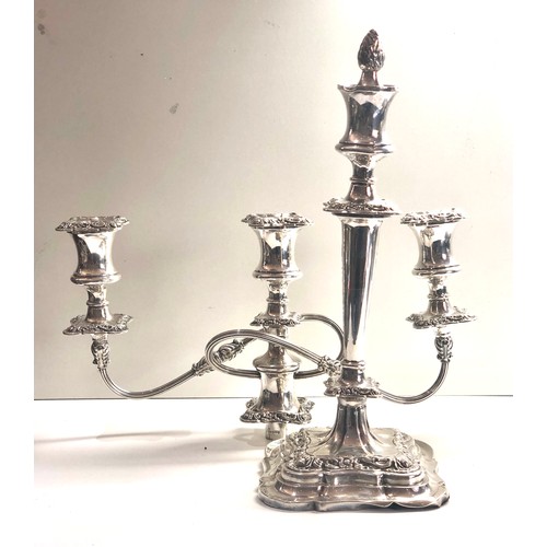 1 - Large silver candelabra measures apprpx 53cm high 37cm wide sheffield silver hallmarks filled damage... 