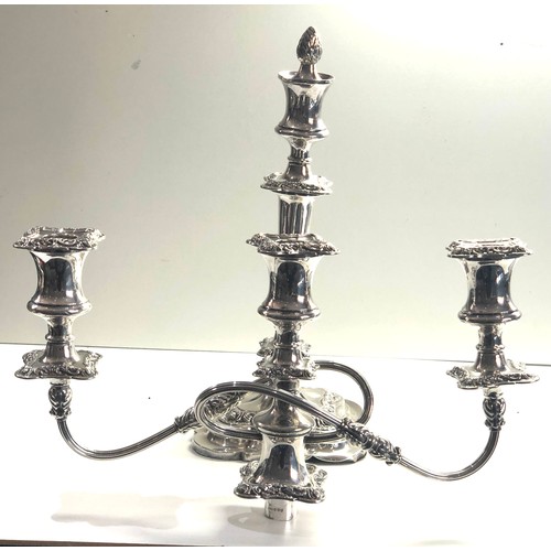 1 - Large silver candelabra measures apprpx 53cm high 37cm wide sheffield silver hallmarks filled damage... 