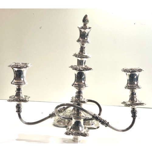 1 - Large silver candelabra measures apprpx 53cm high 37cm wide sheffield silver hallmarks filled damage... 