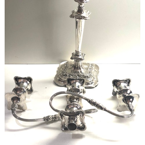 1 - Large silver candelabra measures apprpx 53cm high 37cm wide sheffield silver hallmarks filled damage... 