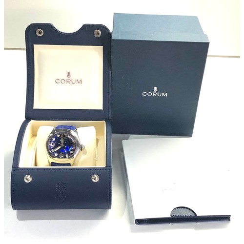 80 - Gents Corum bubble wristwatch inner / outer boxes guarantee card dated 2/2004 watch in working order... 