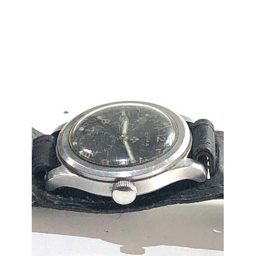 85 - Military cyma dirty dozen wristwatch in non working order no warranty given missing second hand