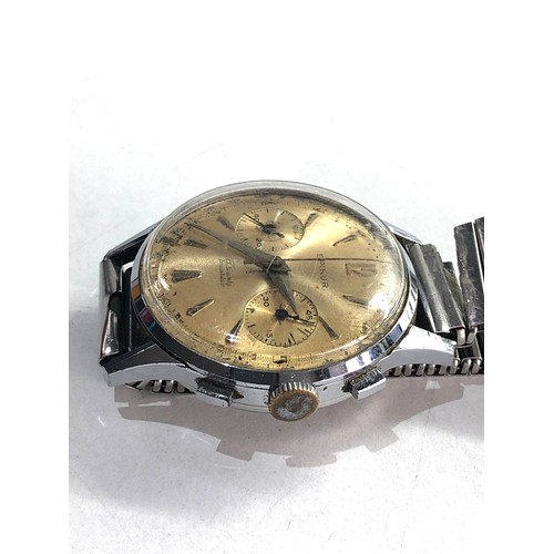 90 - Vintage Epikur gents chronograph wristwatch watch is ticking but centre second hand is not