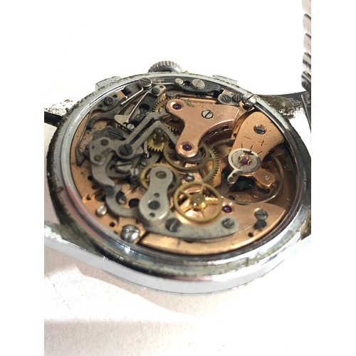 90 - Vintage Epikur gents chronograph wristwatch watch is ticking but centre second hand is not